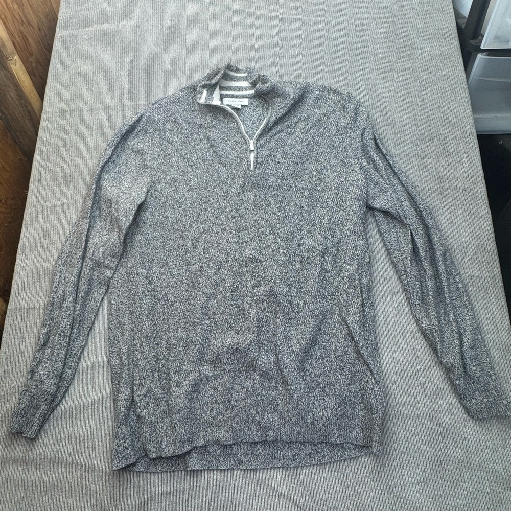 Calvin Klein Charcoal Zip-Up Sweater